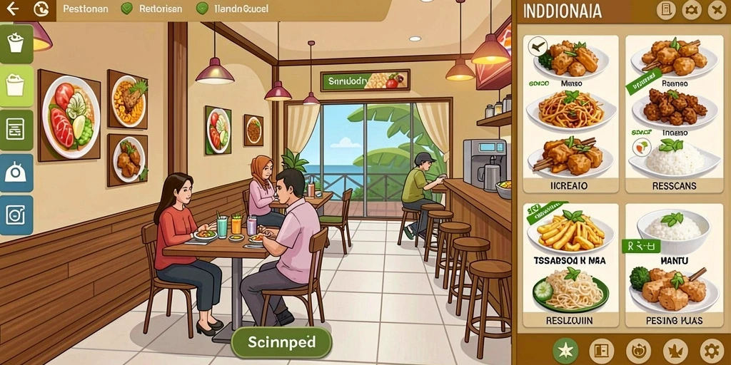 Tampilan grafis yang memukau dalam game.