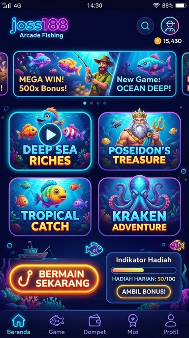 Galeri pratinjau visual joss188 build APK resmi terbaru